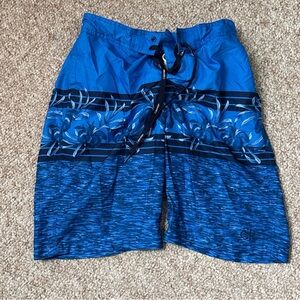 Calvin Klein Men’s Blue Floral Swim Shorts